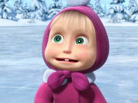 Милые обои для рабочего стола "Маша и медведь"