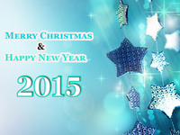 Красивая открытка к Рождеству и Новому 2015 году