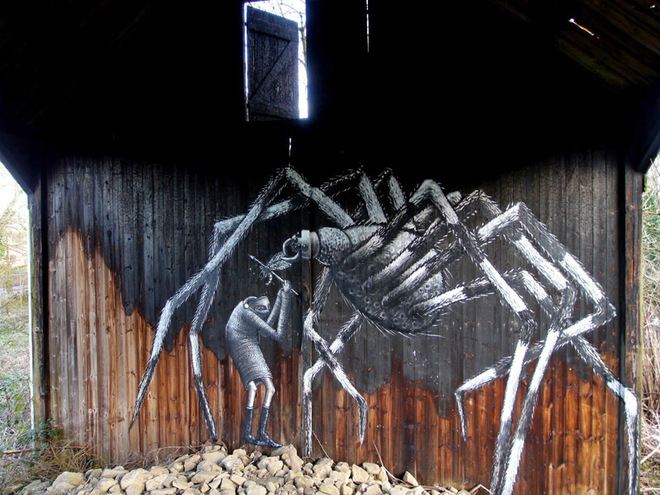 Street art: впечатляющая работа британца Phlegm в Южном Йоркшире
