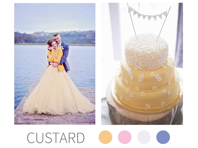Модні весільні відтінки: custard