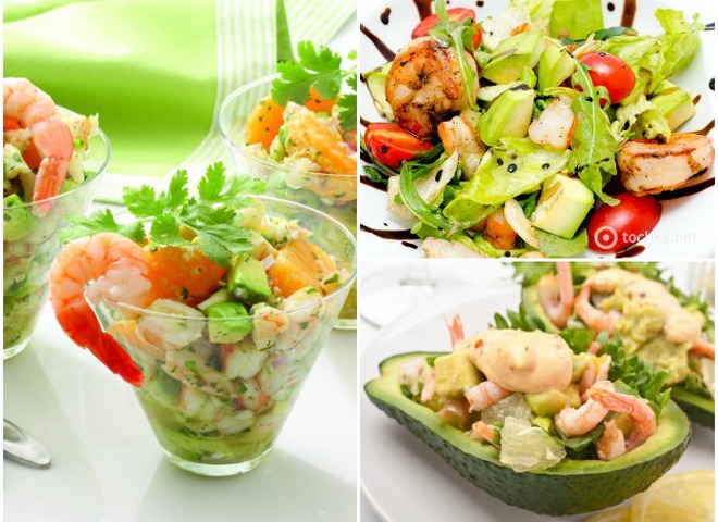 Ингредиенты рецепта салата из морепродуктов