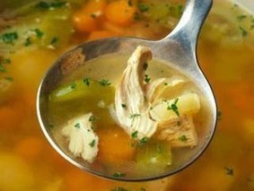 Куриный суп с кабачками 