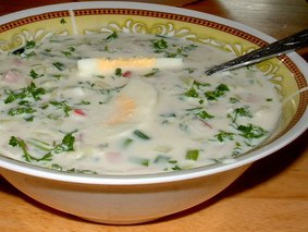 Окрошка с курицей Окрошка с курицей