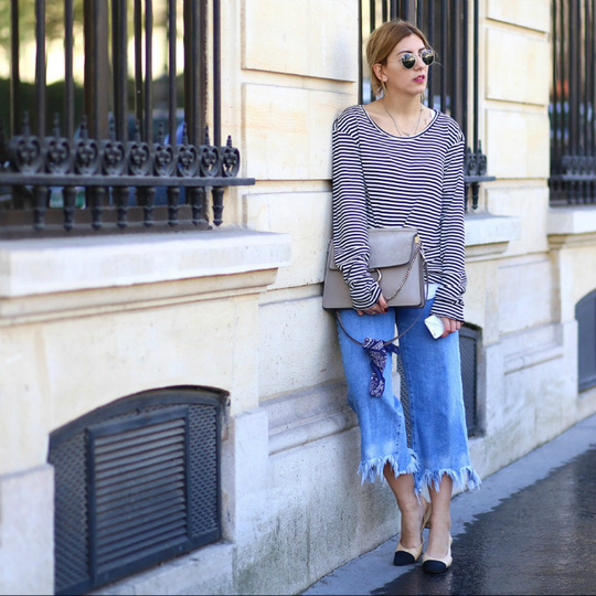 Модні тенденції 2016: джинси-кюлоти (street style)