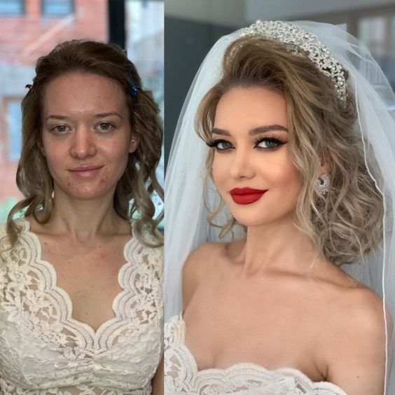 Чудеса свадебного макияжа: невесты до и после встречи с визажистом