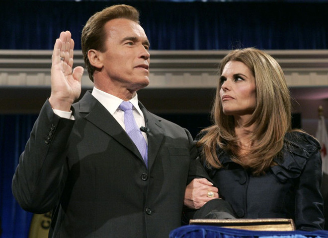 Шварценнегер с женой