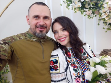 Олег Сенцов с супругой