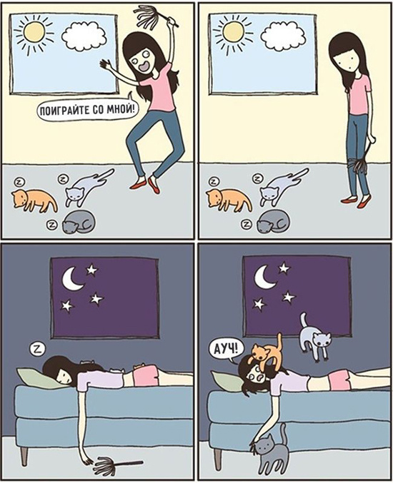 Милые комиксы про котов