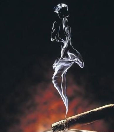Очаровательные рисунки из дыма