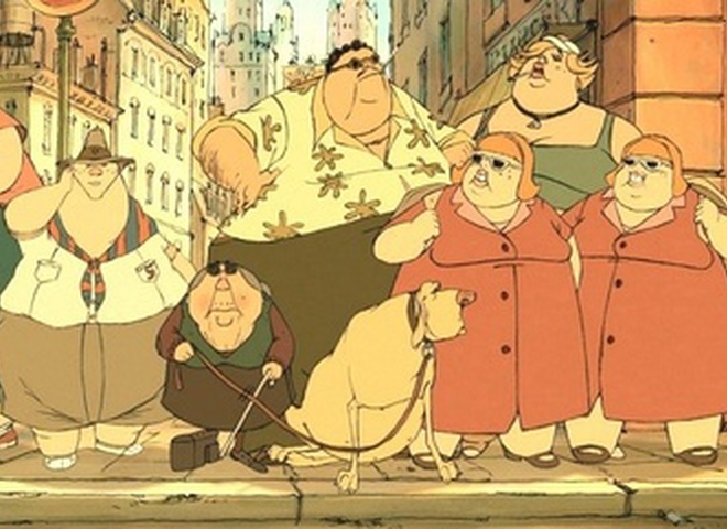 «Трио из Бельвилля», реж. Сильвен Шоме