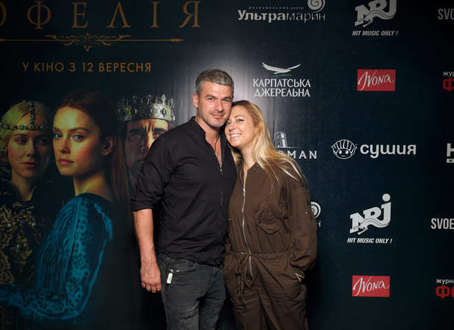 Арсен Мірзоян і Тоня Матвієнко на прем'єрі фільму "Офелія"