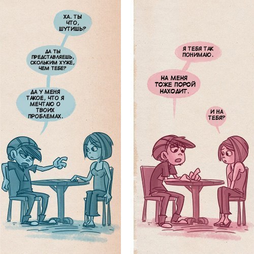 Комикс "Почему так важно хорошо относиться друг к другу"