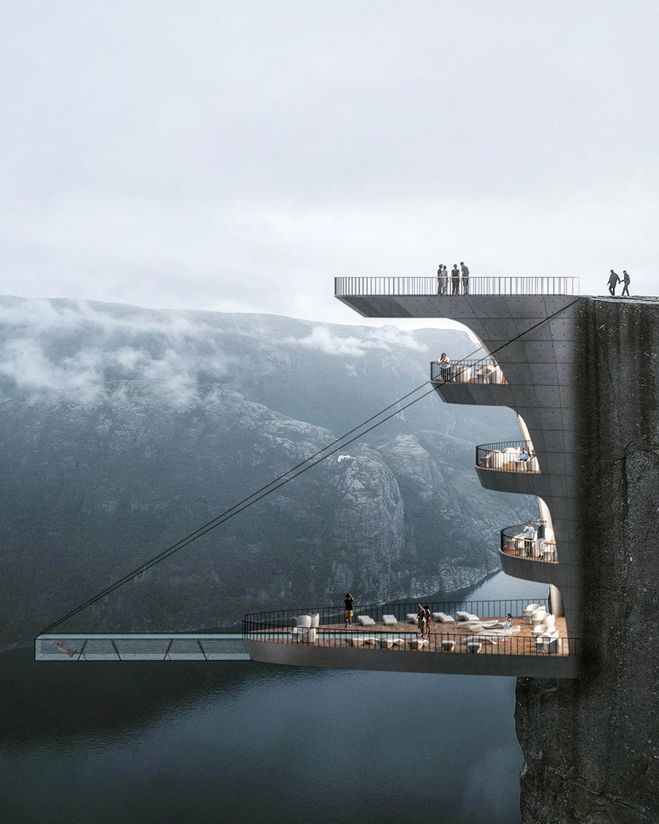 отель в скале Норвегия