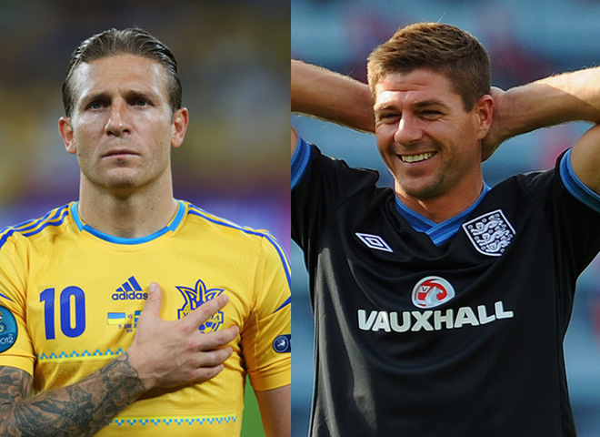 Андрей Воронин и Стивен Джеррард