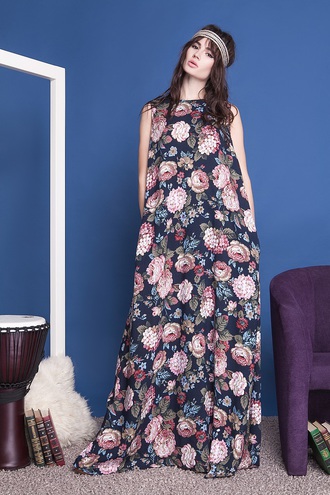 Длинные платья на лето 2016: цветочный принт от ANNA YAKOVENKO