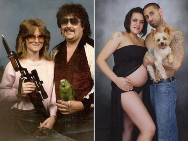 Странные семейные фото с любимыми питомцами