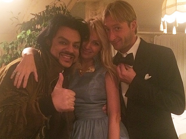 Яна Рудковська, Філіп Кіркоров та Євген Плющенко