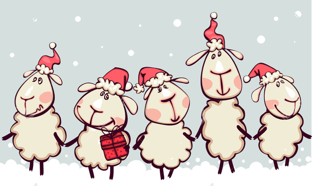 Позитивная открытка на год овцы 2015