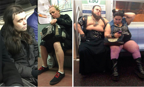 Модники и модницы в метро