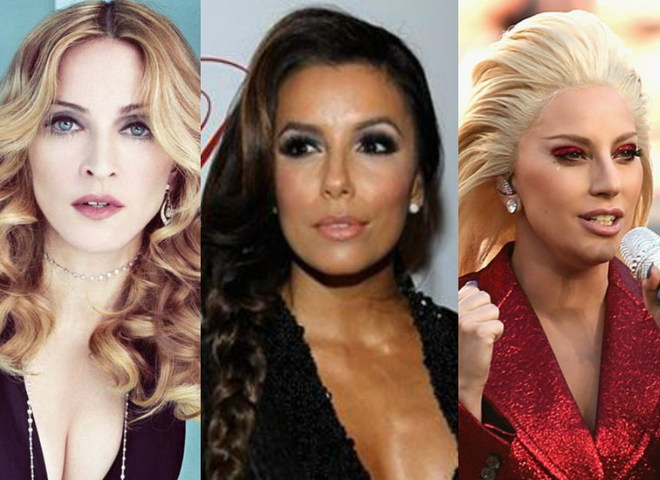 Мадонна, Ева Лонгория, Леди Гага
