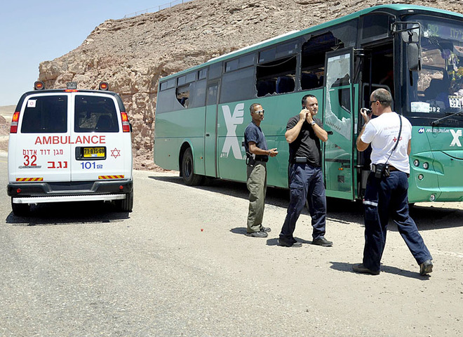Обстрел автобуса в Израиле