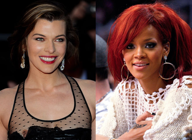 Рианна и Мила Йовович