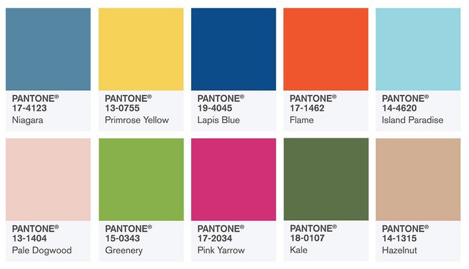 Институт цвета Pantone назвал цвета весны 2017 