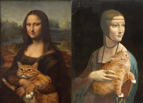 Классическая живопись с котиками
