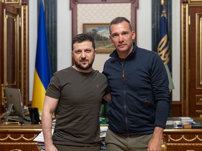 Владимир Зеленский и Андрей Шевченко