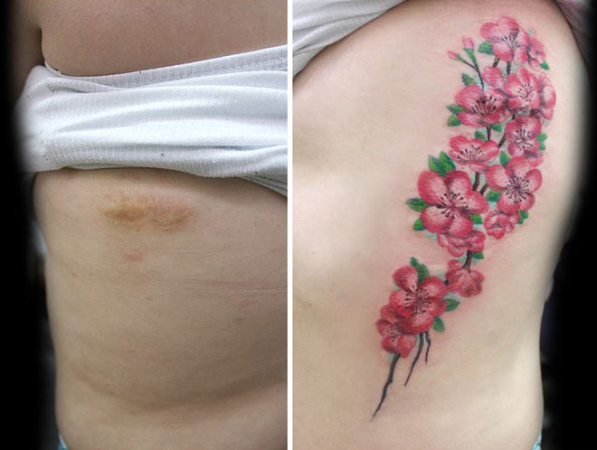 Мастер татуировок Флавия Карбальё делает бесплатные тату пострадавшим женщинам