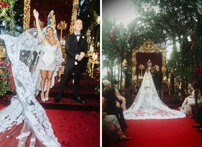 Свадьба Кортни Кардашьян и Трэвиса Баркера в Италии