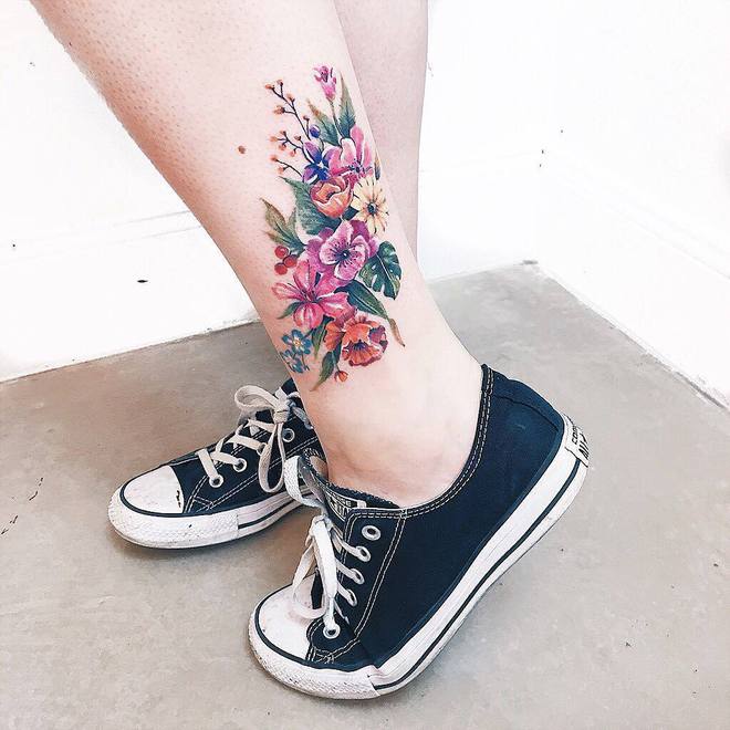 Цветочные татуировки от radtattoos