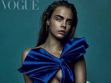 Кара Делевінь прикрасила обкладинку British Vogue