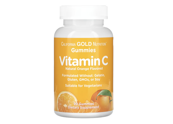 Жувальні таблетки з вітаміном C California Gold Nutrition