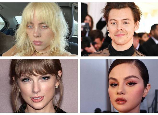 Біллі Айліш, Гаррі Стайлз, Тейлор Свіфт, Селена Гомес