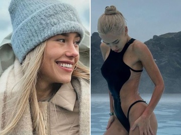 Квіткова в обтислих убраннях на голі груди відпочила в Ісландії