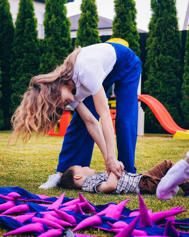 Алена Шоптенко вместе с сыном Алексеем