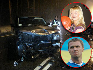 Жена Сергея Реброва попала в аварию