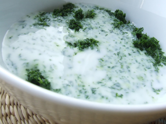 Холодный суп с кефиром и зеленью. Конкурсный рецепт.