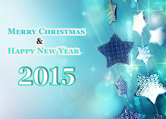 Красивая открытка к Рождеству и Новому 2015 году