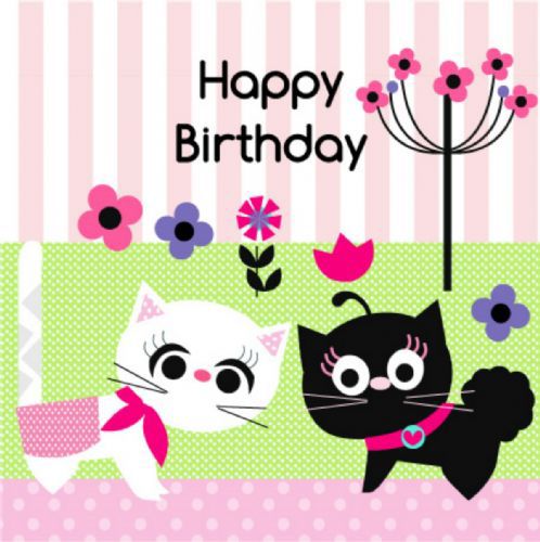 Милые котики на день рождения