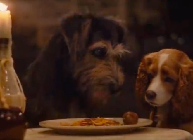 Видео дня: Леди, Бродяга и спагетти в новом трейлере киноадаптации "Леди и Бродяги"