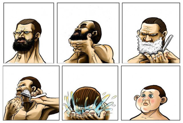 Смешная картинка про бородатых детей