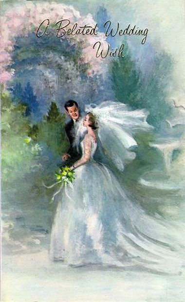 Красивая свадебная открытка