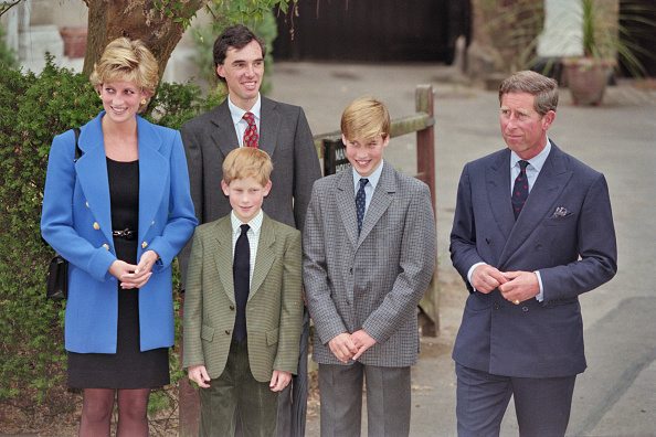 Принцеса Діана і принц Чарльз з дітьми