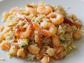 Рис с креветками