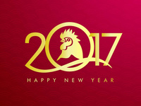 Открытки на Новый год петуха 2017