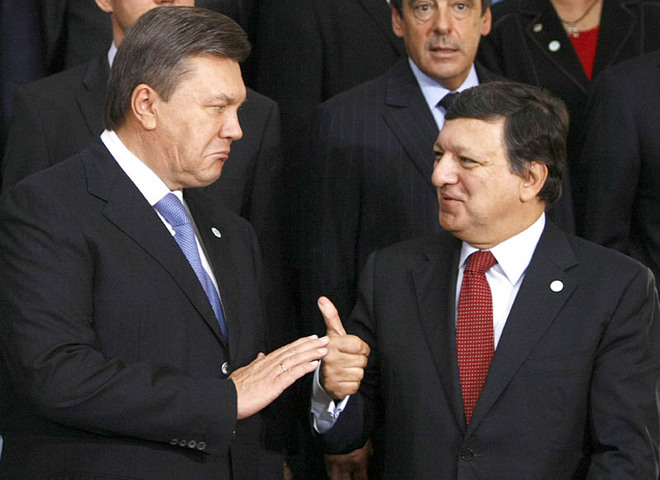 Виктор Янукович и президент Еврокомиссии