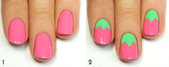 Полуничний манікюр