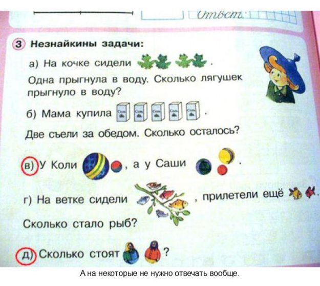 Интересные задания в современных учебниках